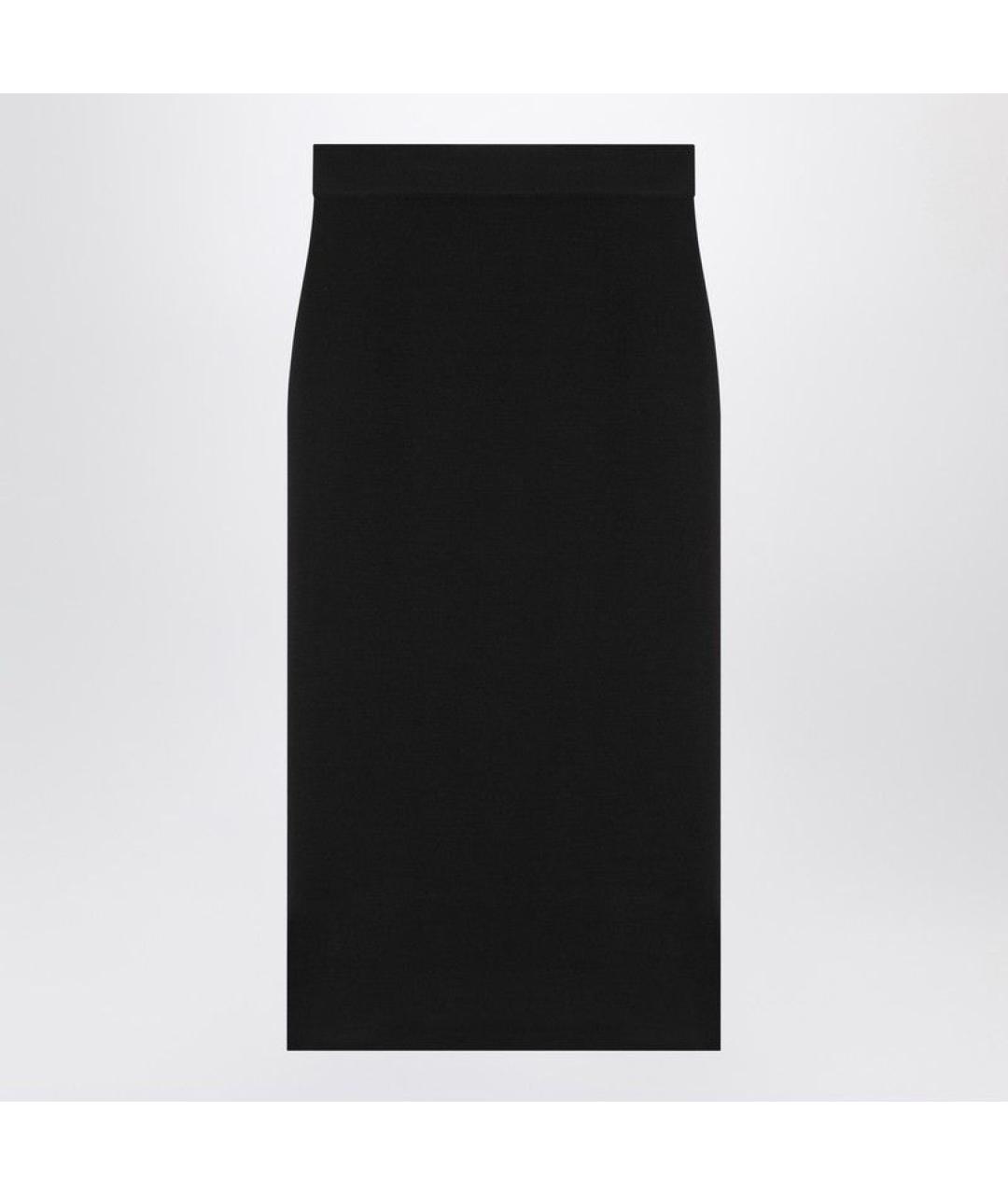 SAINT LAURENT Черная шерстяная юбка миди, фото 3