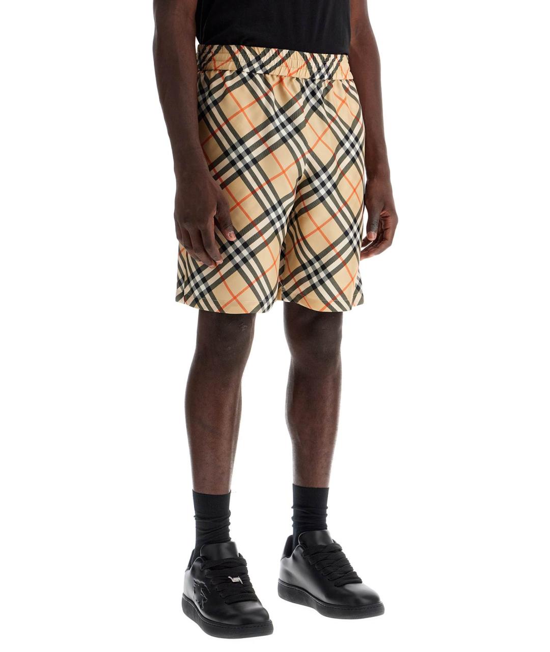 BURBERRY Бежевые шелковые шорты, фото 2