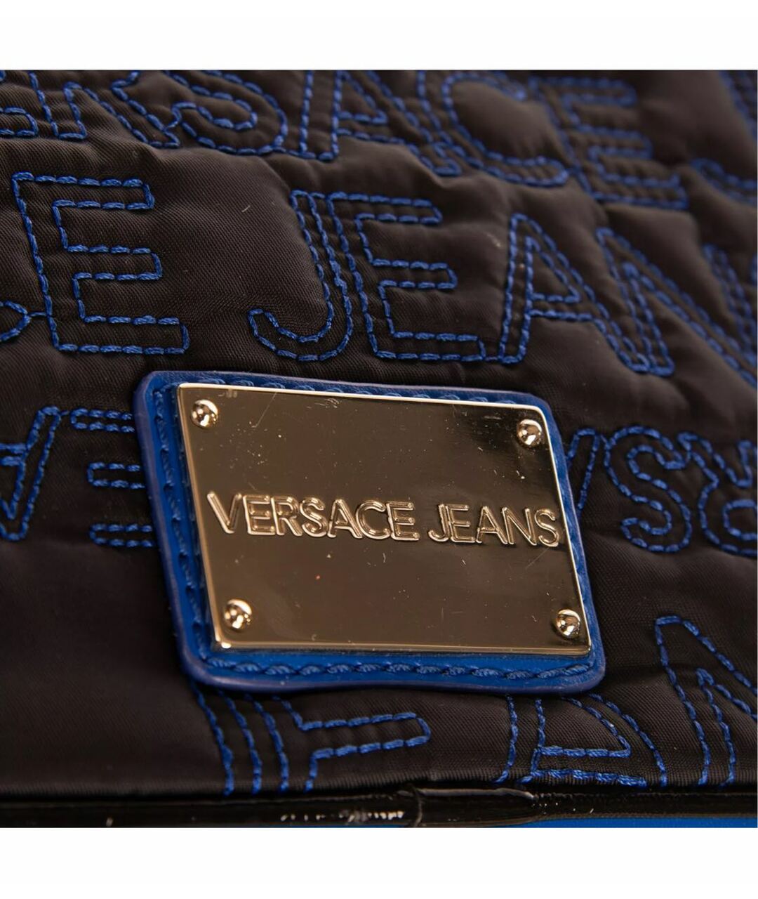 VERSACE JEANS COUTURE Синяя сумка тоут из искусственной кожи, фото 4