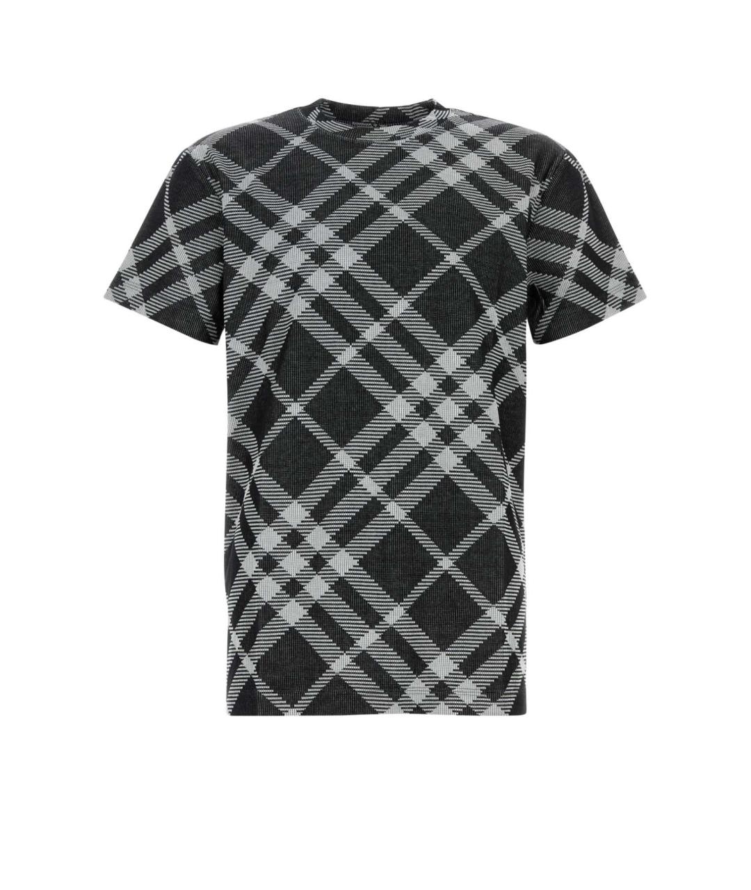 BURBERRY Черная полиэстеровая футболка, фото 1