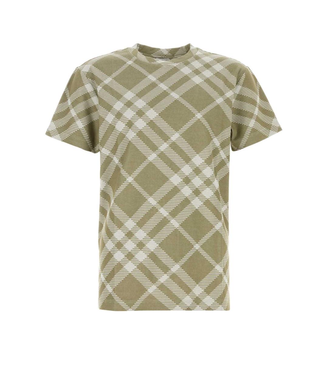 BURBERRY Бежевая полиэстеровая футболка, фото 1
