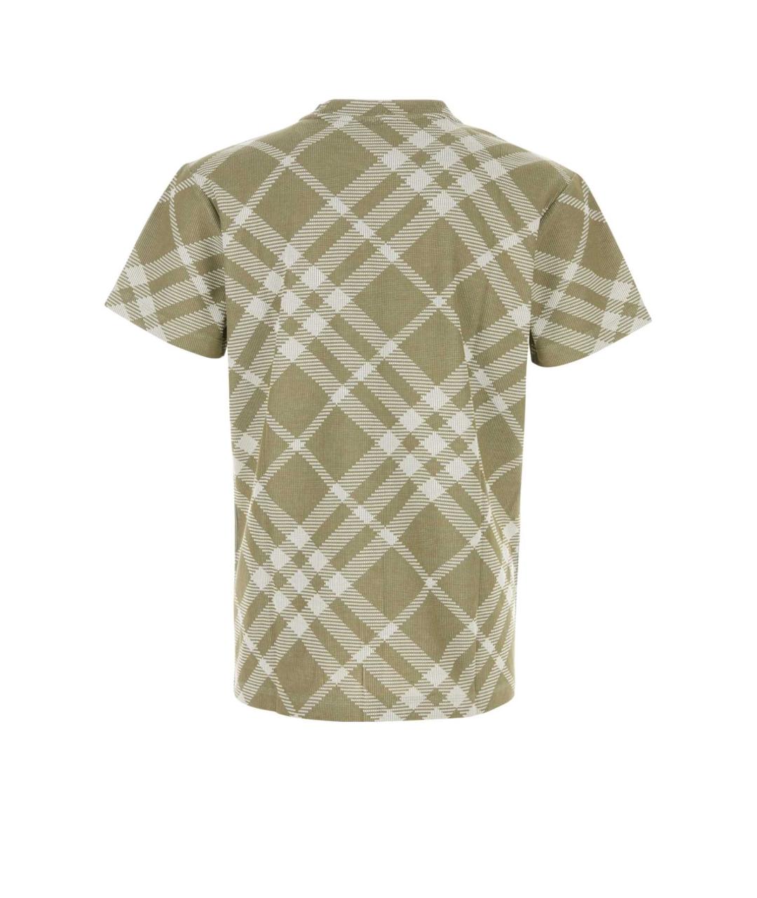 BURBERRY Бежевая полиэстеровая футболка, фото 2