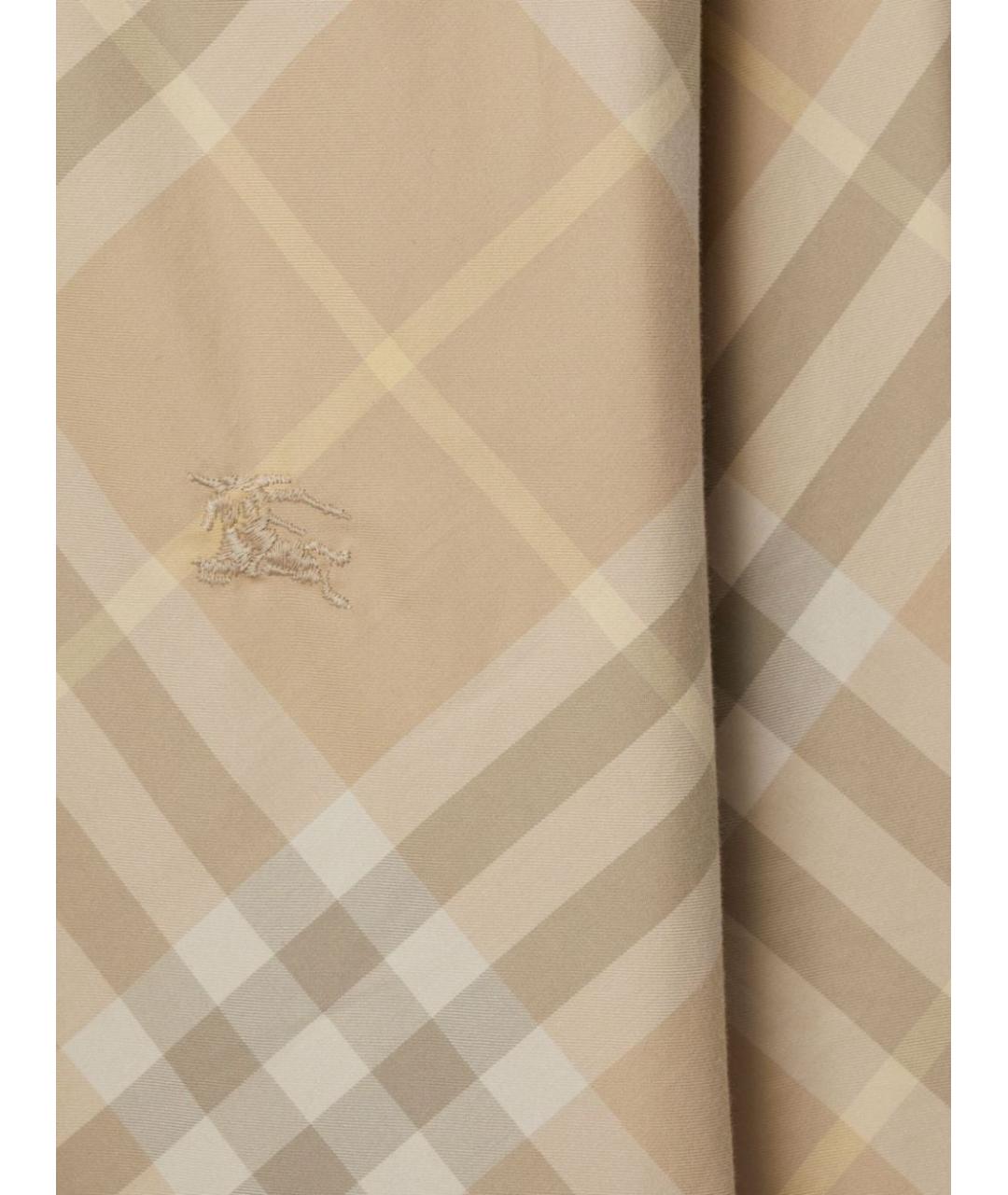 BURBERRY Бежевая хлопковая рубашка, фото 5