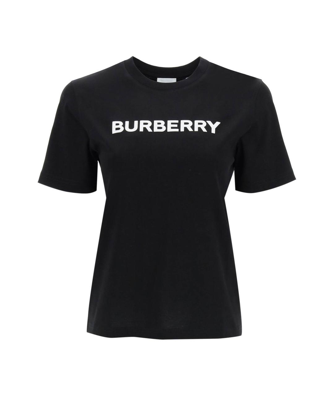 BURBERRY Черная хлопковая футболка, фото 1