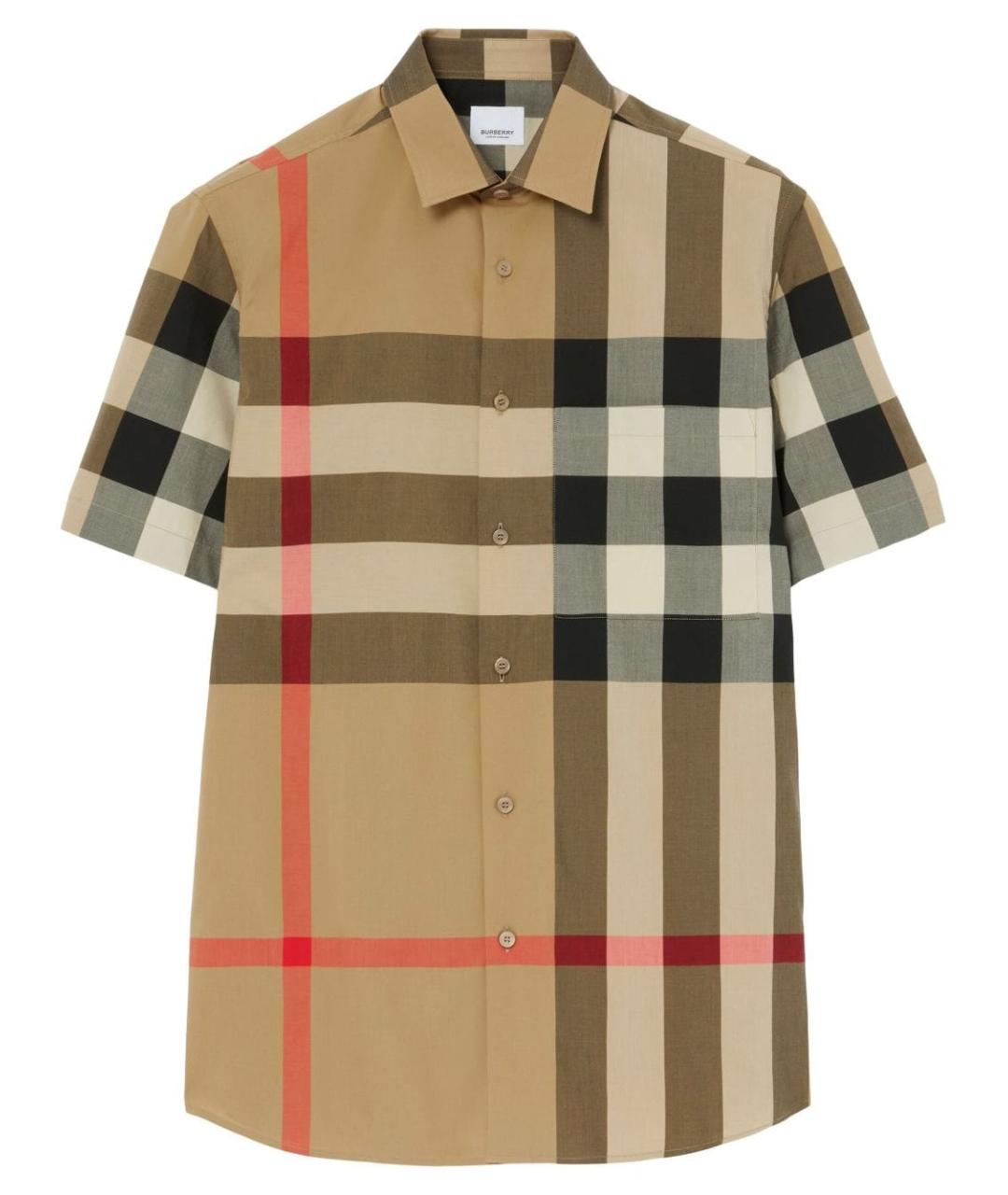 BURBERRY Бежевая хлопковая рубашка, фото 1