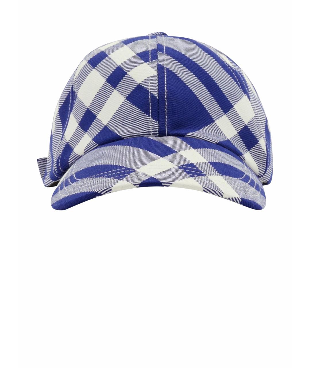 BURBERRY Синяя синтетическая кепка, фото 1