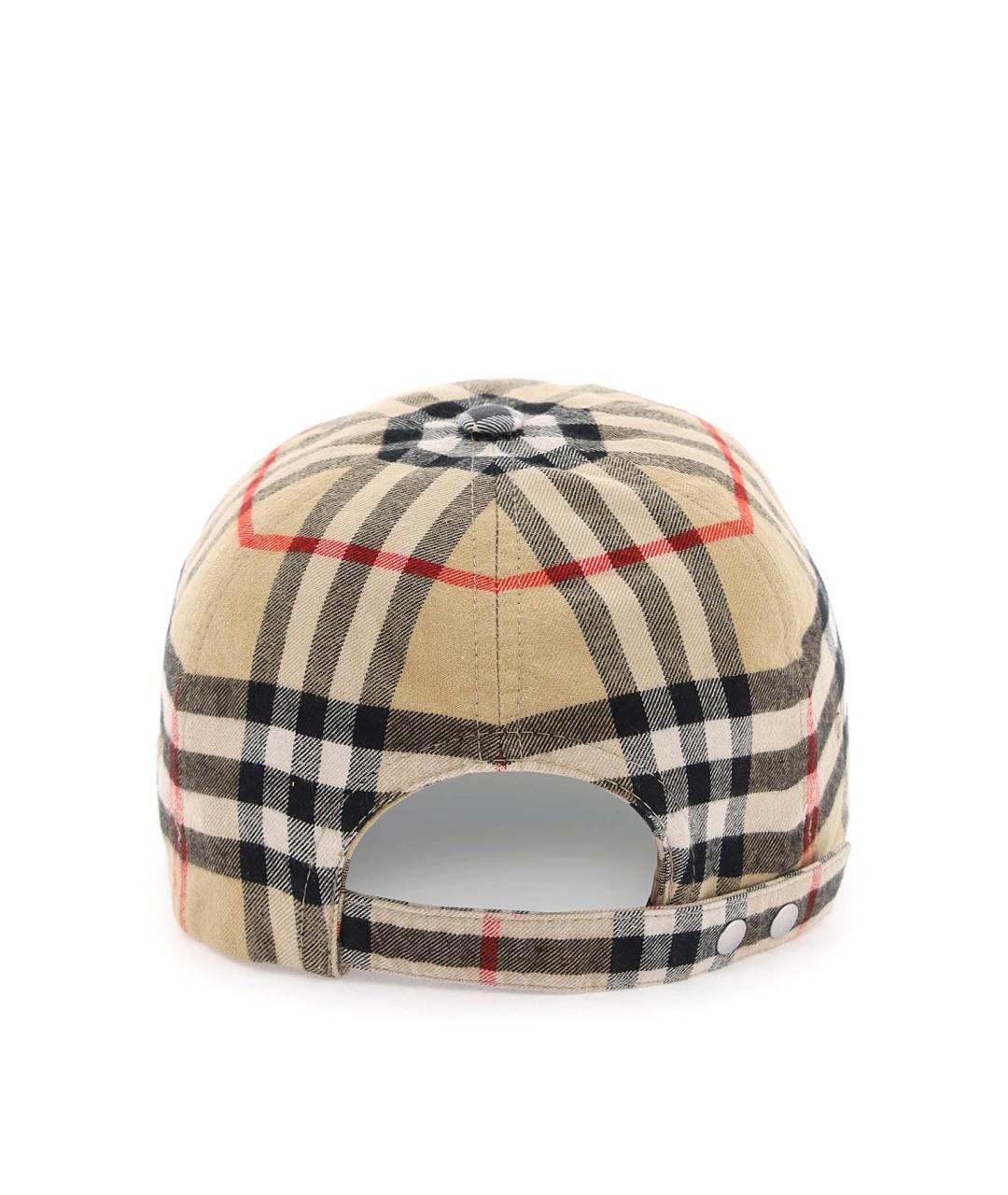 BURBERRY Бежевая хлопковая кепка, фото 4