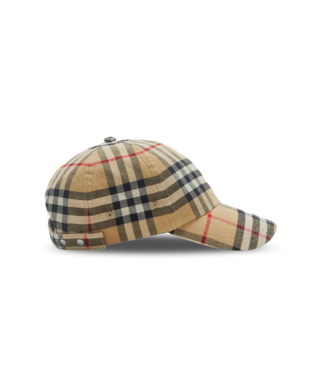 BURBERRY Бежевая хлопковая кепка, фото 2