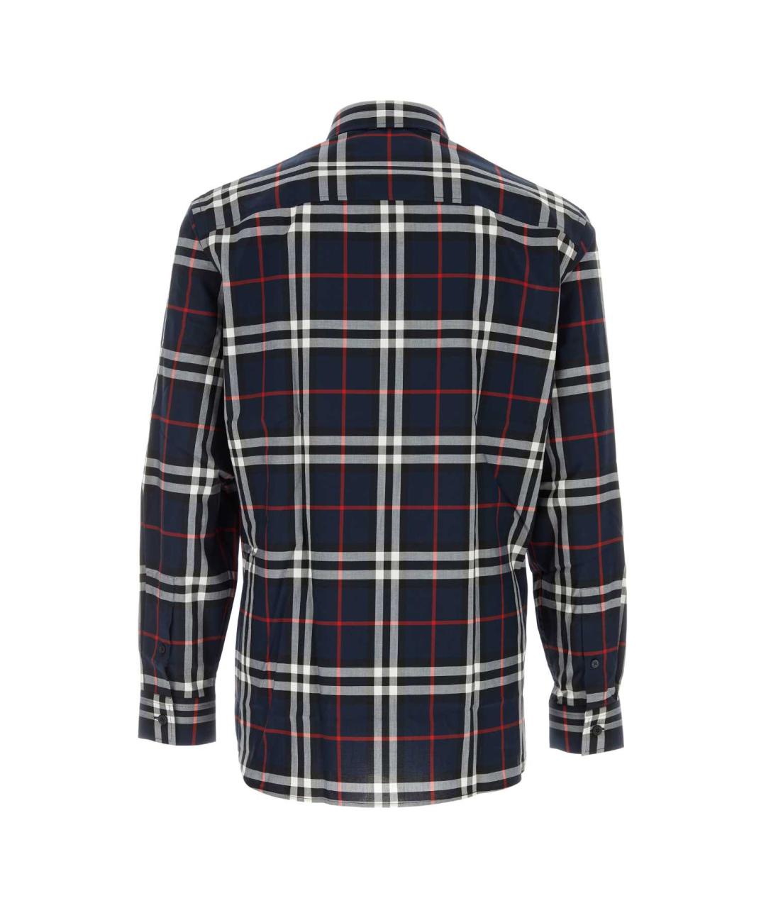 BURBERRY Темно-синяя хлопковая рубашка, фото 2