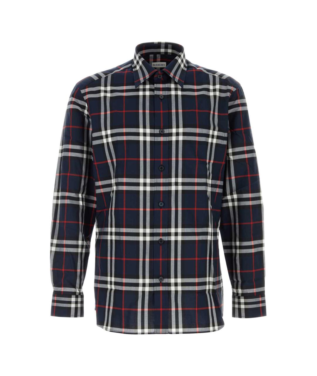 BURBERRY Темно-синяя хлопковая рубашка, фото 1