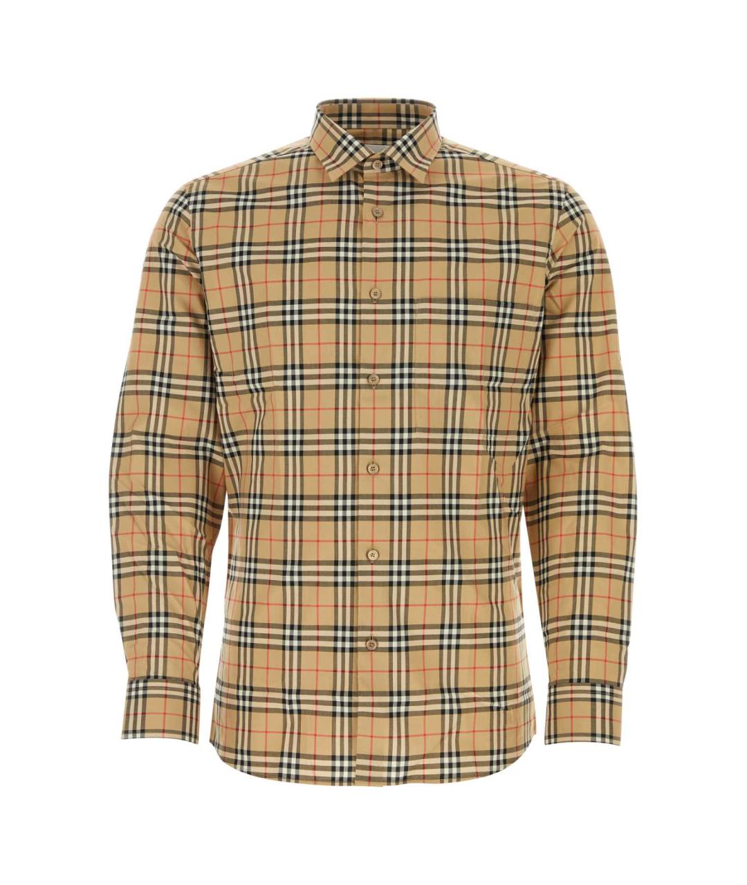 BURBERRY Бежевая хлопковая рубашка, фото 1