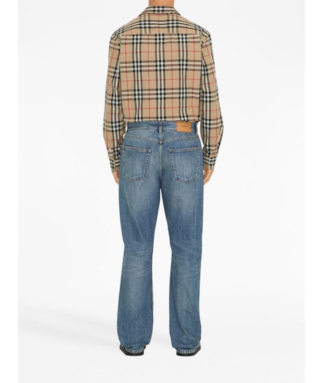 BURBERRY Бежевая хлопковая рубашка, фото 4