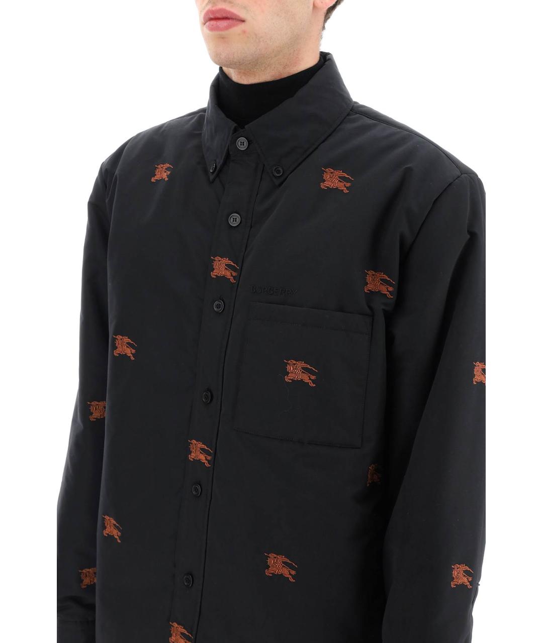 BURBERRY Черная полиэстеровая рубашка, фото 4