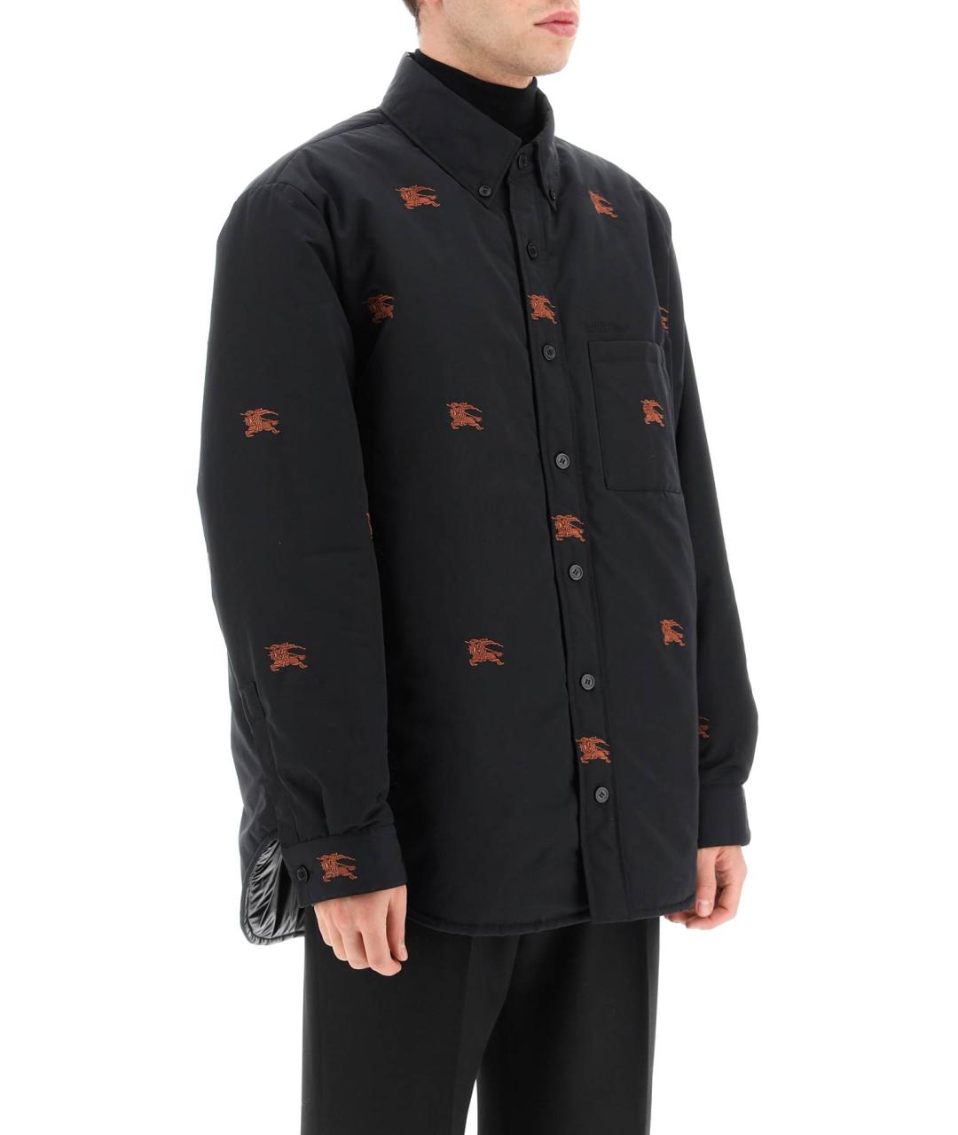 BURBERRY Черная полиэстеровая рубашка, фото 2