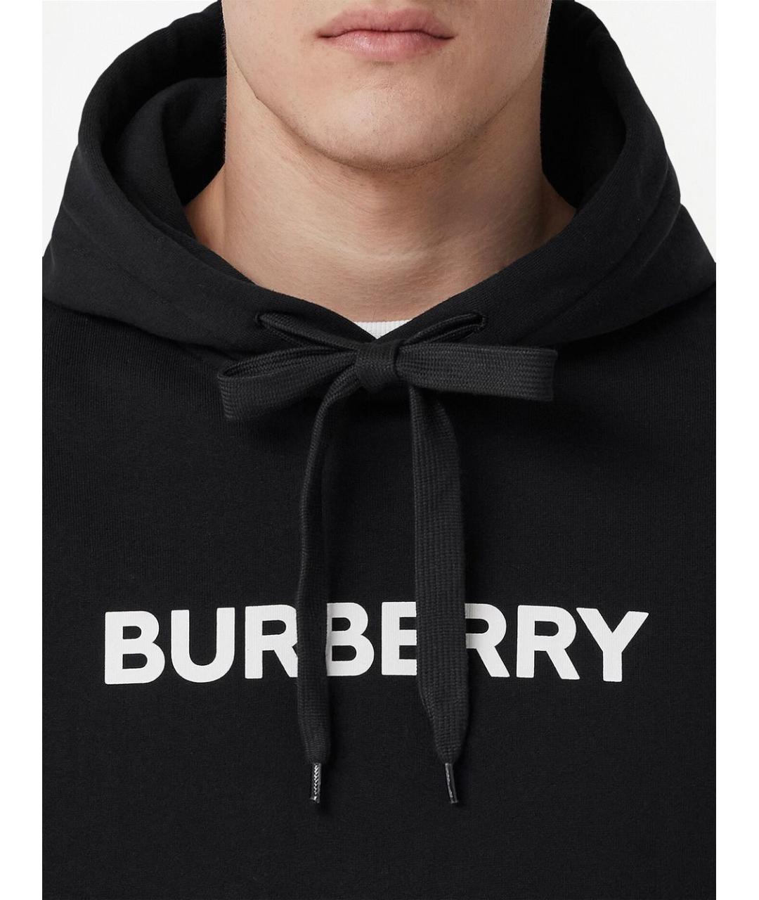 BURBERRY Черный хлопковый джемпер / свитер, фото 5