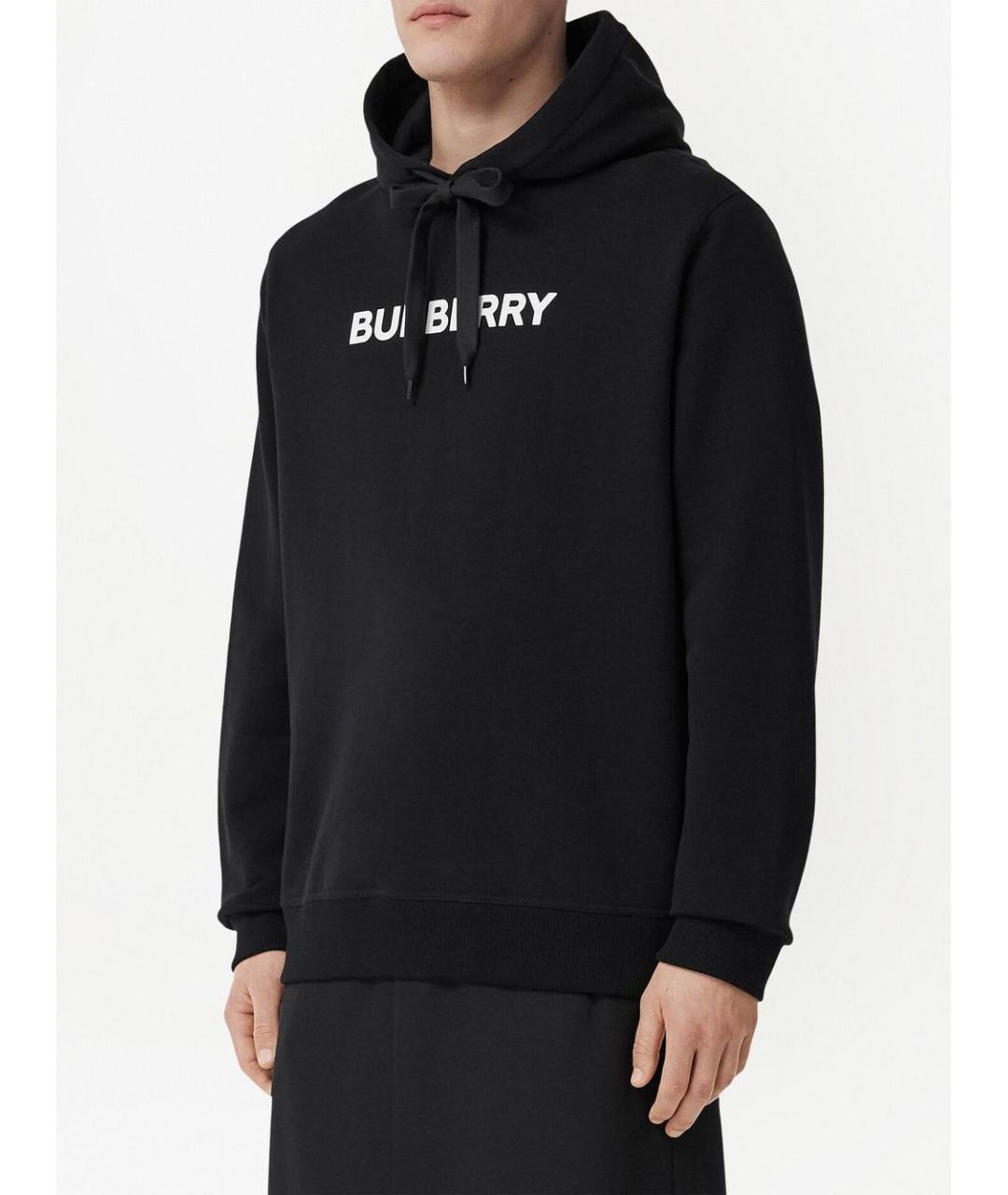 BURBERRY Черный хлопковый джемпер / свитер, фото 3