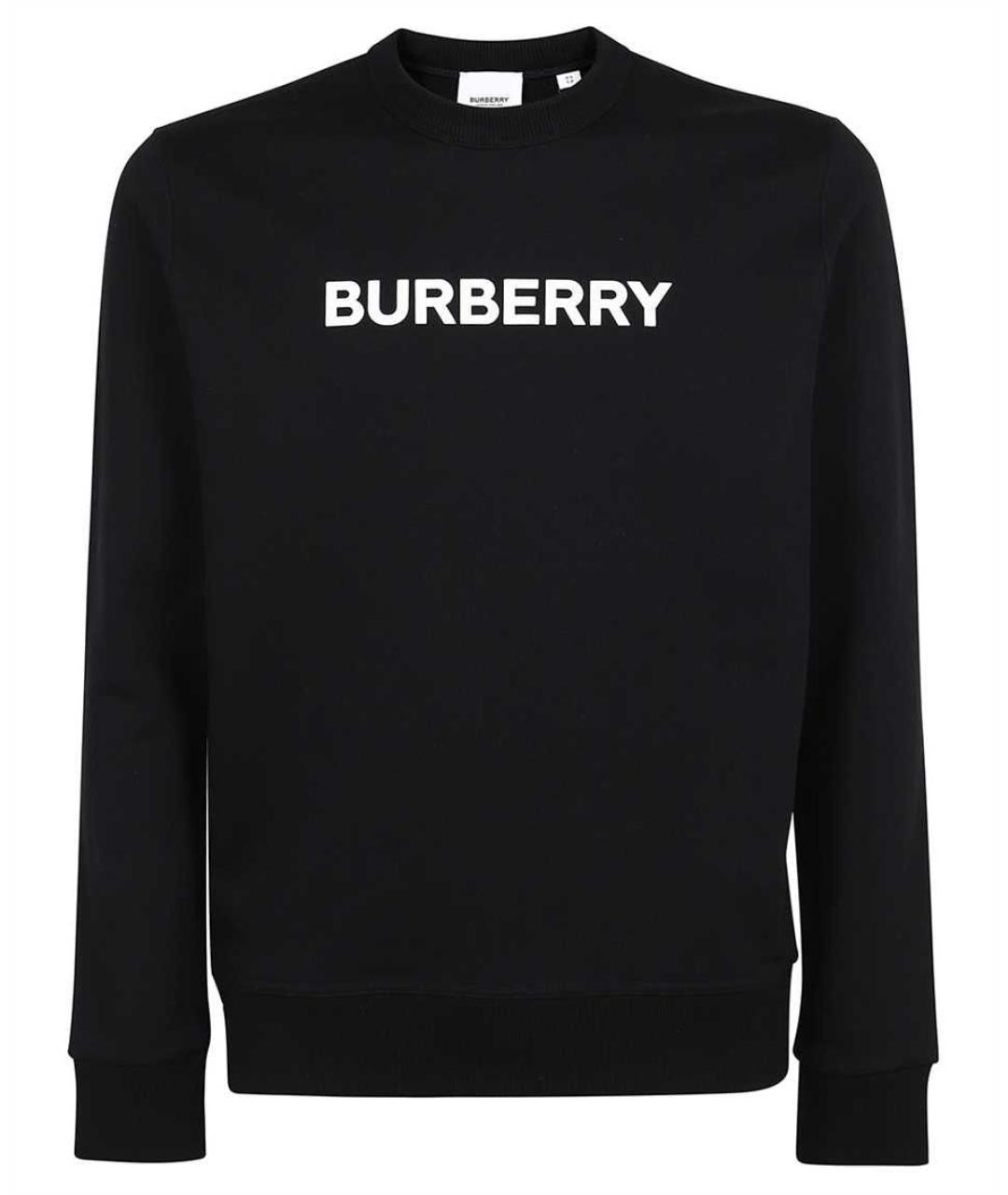 BURBERRY Черный хлопковый джемпер / свитер, фото 1