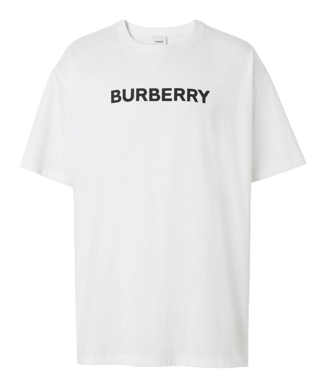 BURBERRY Белая хлопковая футболка, фото 1