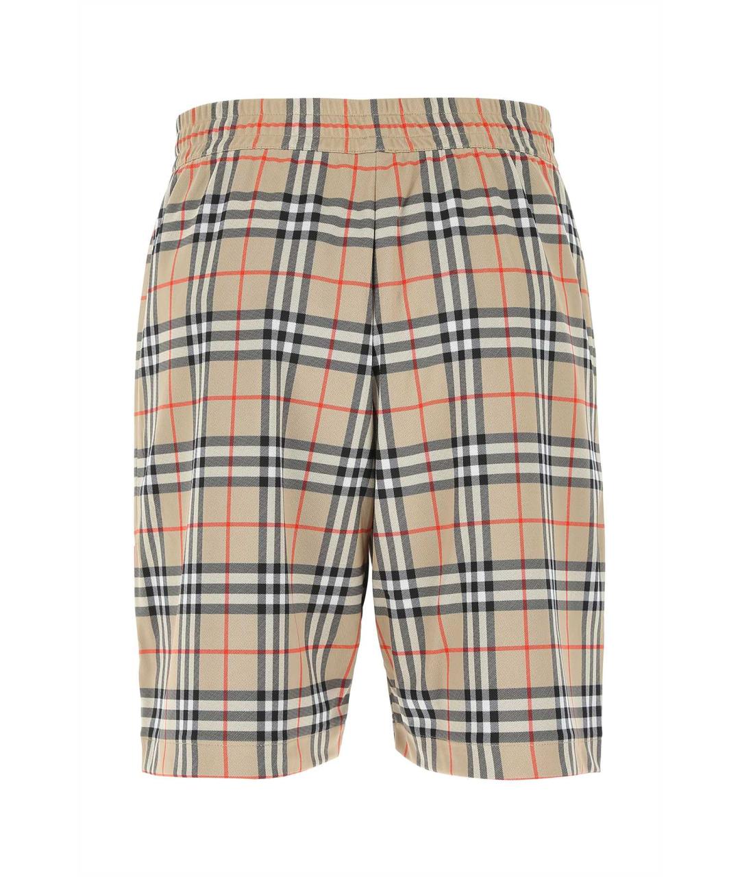 BURBERRY Бежевые полиэстеровые шорты, фото 2