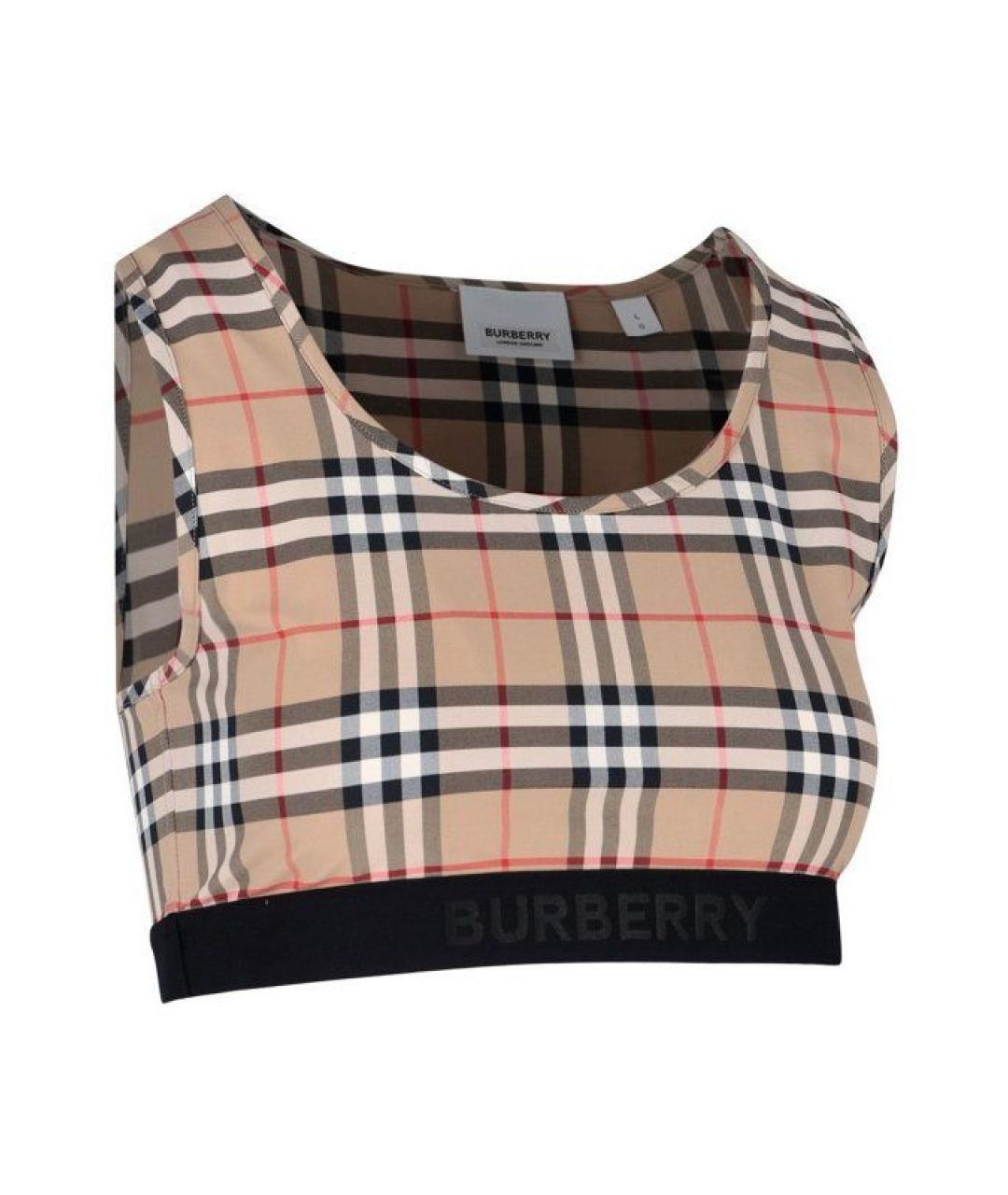 BURBERRY Бежевая полиамидовая майка, фото 2