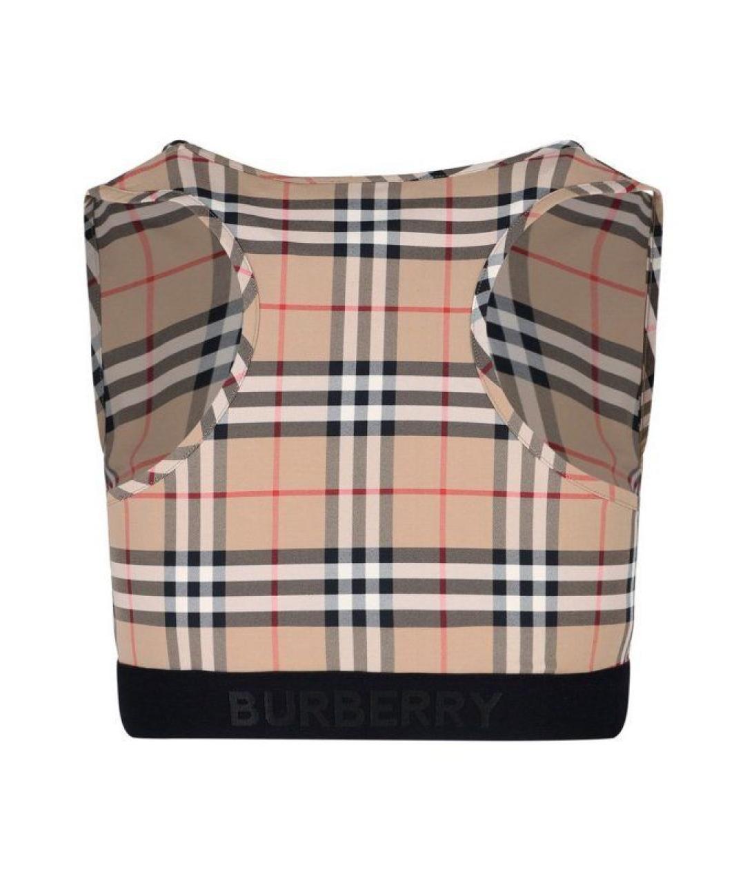 BURBERRY Бежевая полиамидовая майка, фото 3