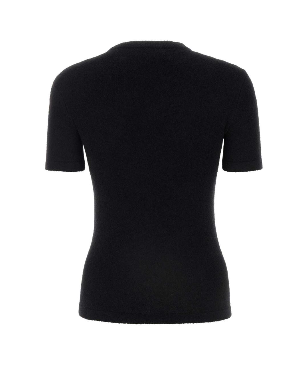 BALENCIAGA Черная хлопковая футболка, фото 2