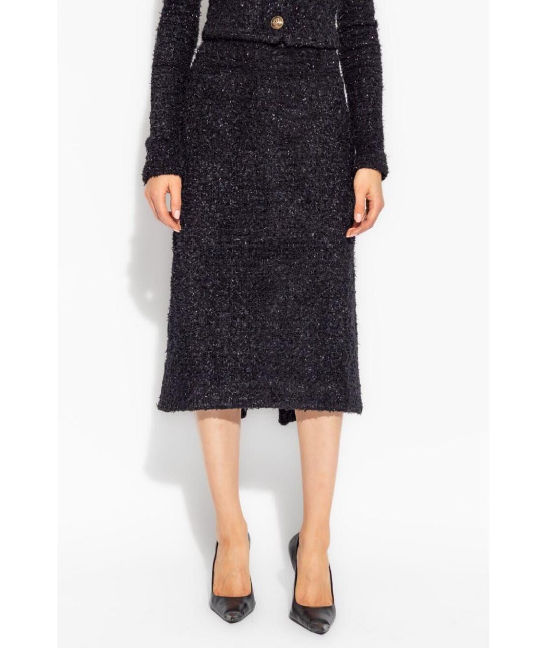 BALENCIAGA Черная юбка миди, фото 2