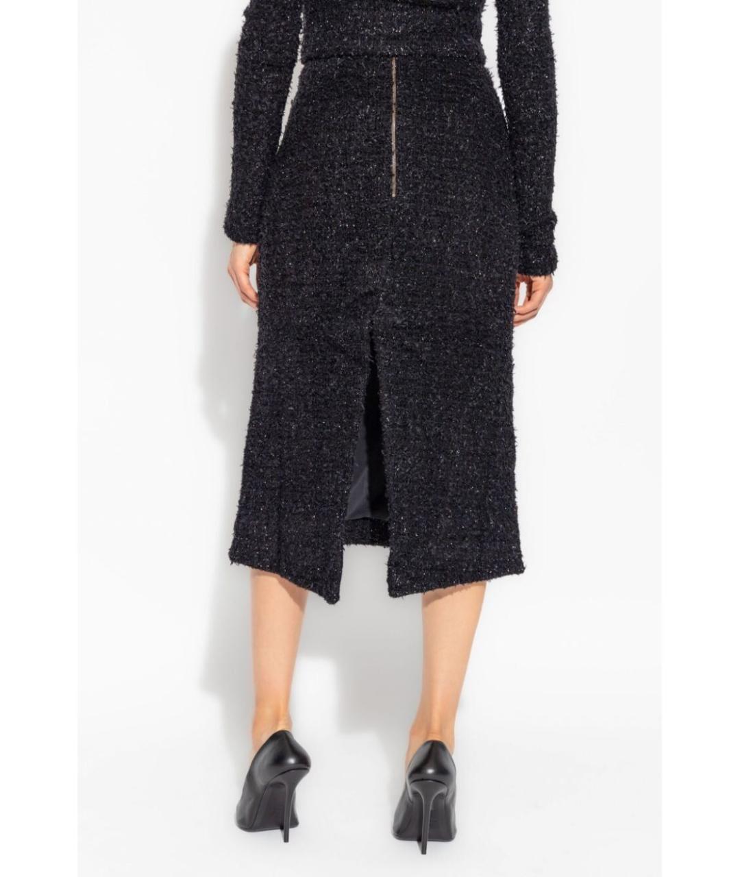 BALENCIAGA Черная юбка миди, фото 4