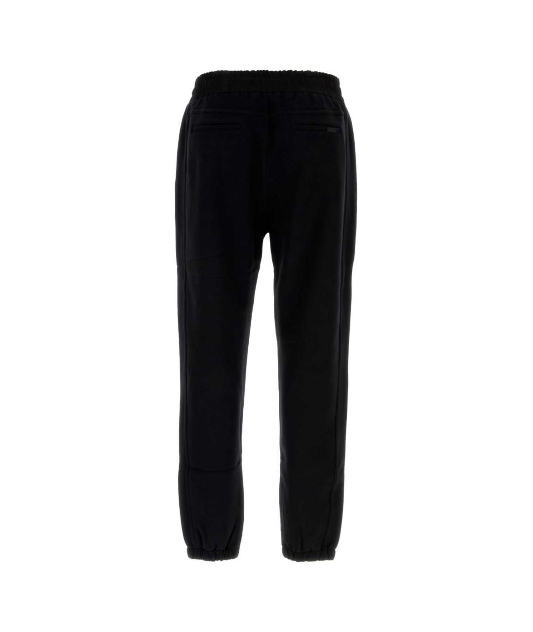 SAINT LAURENT Черные хлопковые повседневные брюки, фото 2