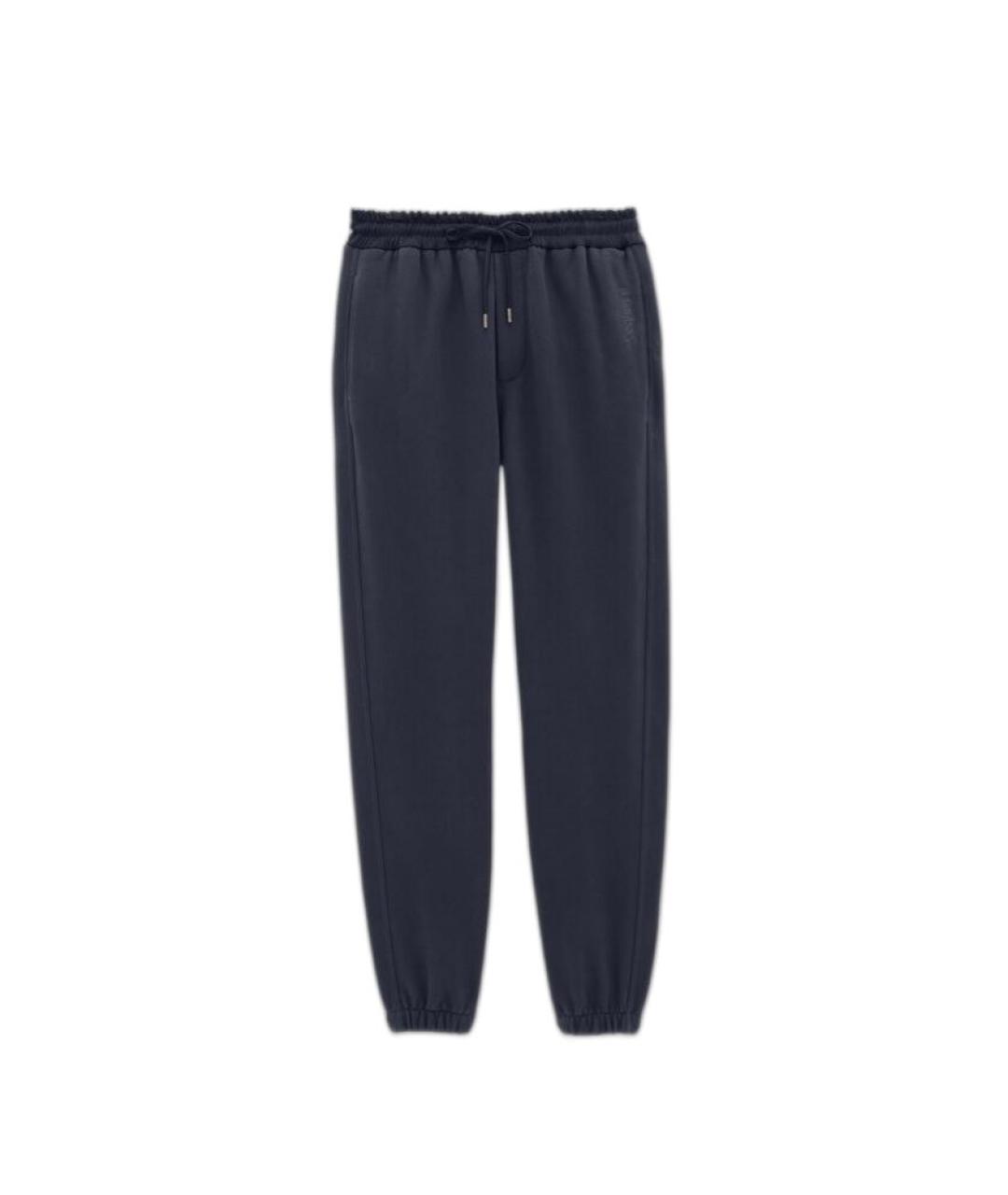SAINT LAURENT Синие хлопковые повседневные брюки, фото 1