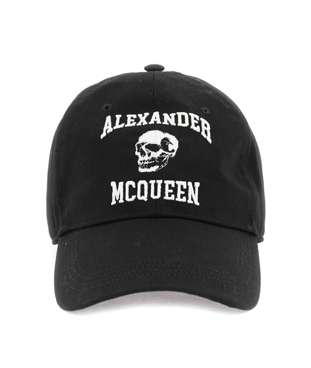 ALEXANDER MCQUEEN Черная хлопковая кепка, фото 2