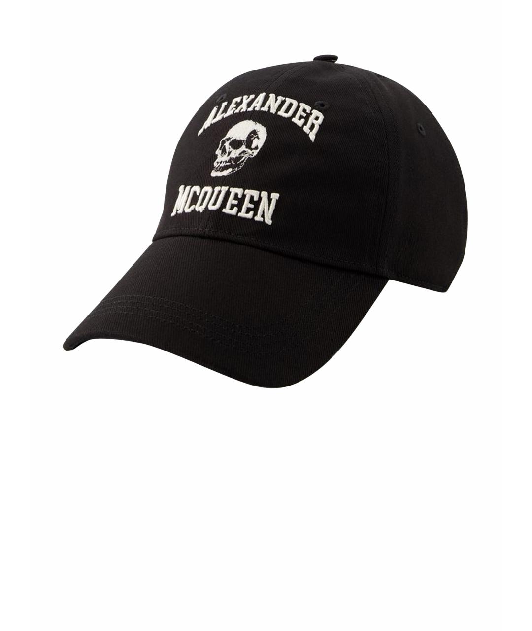 ALEXANDER MCQUEEN Черная хлопковая кепка, фото 1