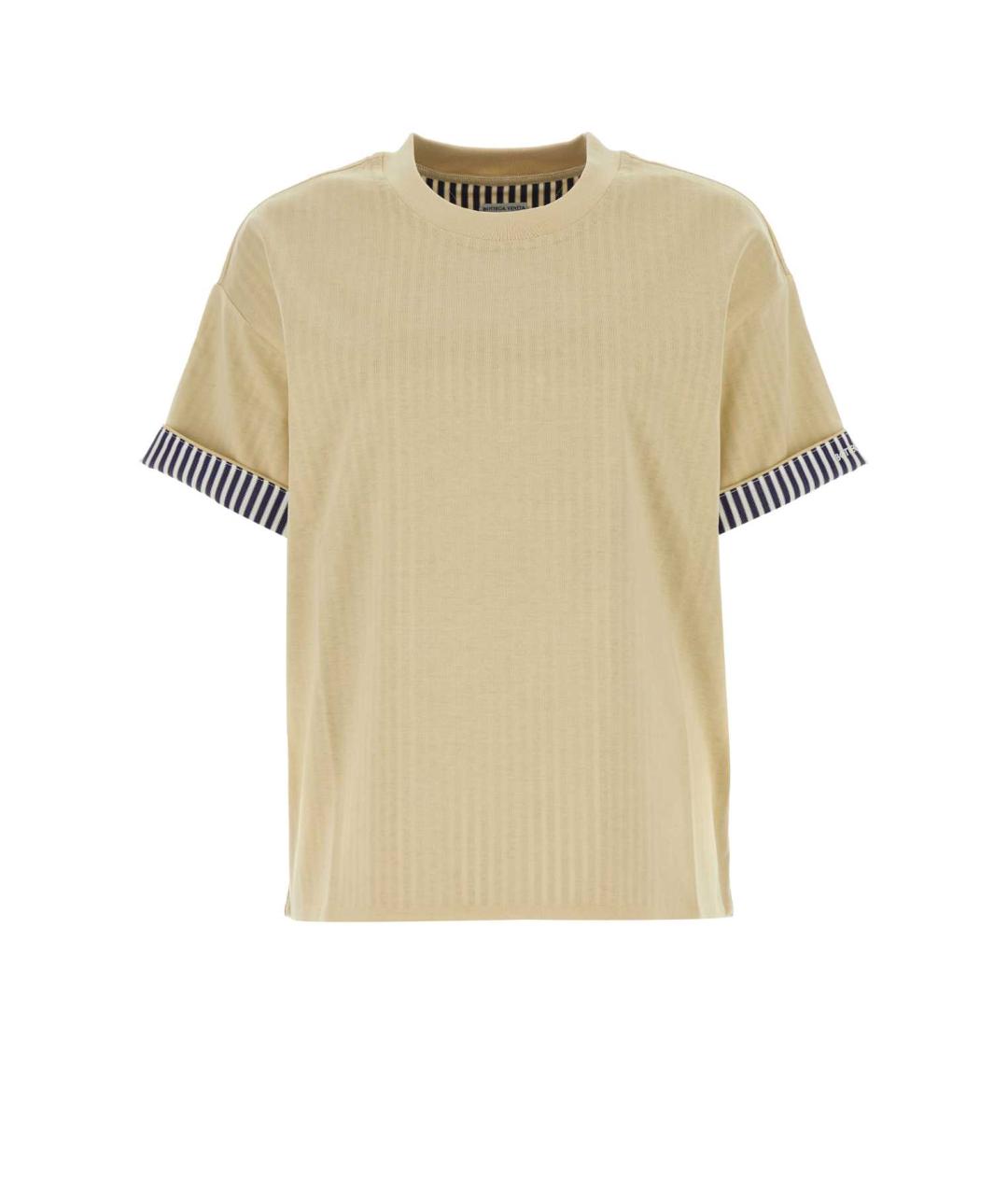 BOTTEGA VENETA Желтая хлопковая футболка, фото 1
