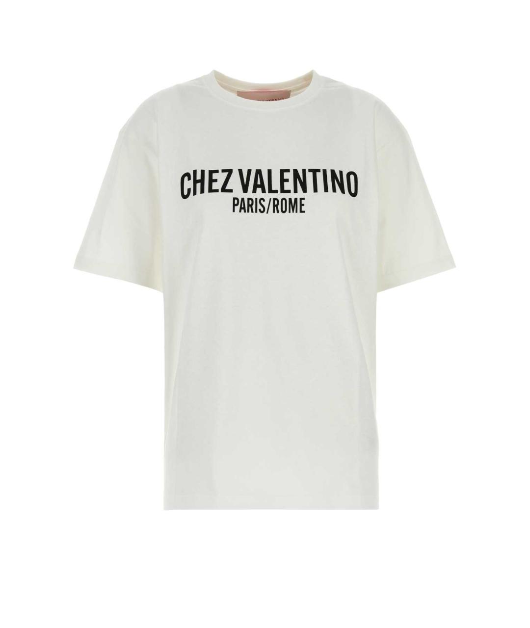 VALENTINO Белая хлопковая футболка, фото 1