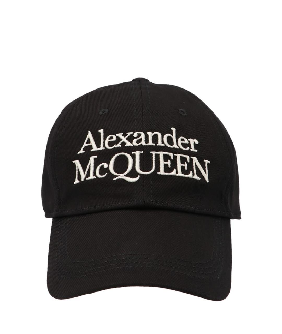 ALEXANDER MCQUEEN Черная хлопковая кепка, фото 1