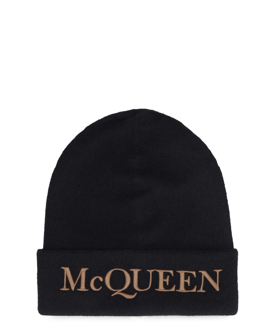 ALEXANDER MCQUEEN Черная кашемировая шапка, фото 1