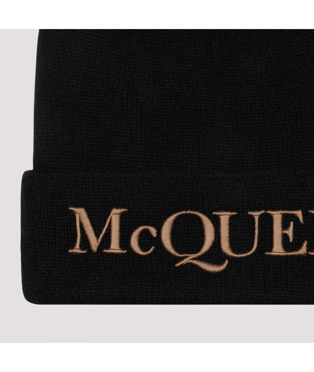 ALEXANDER MCQUEEN Черная кашемировая шапка, фото 3