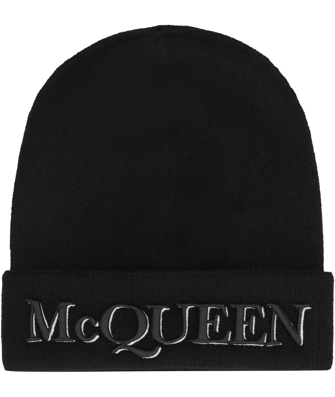 ALEXANDER MCQUEEN Черная кашемировая шапка, фото 2