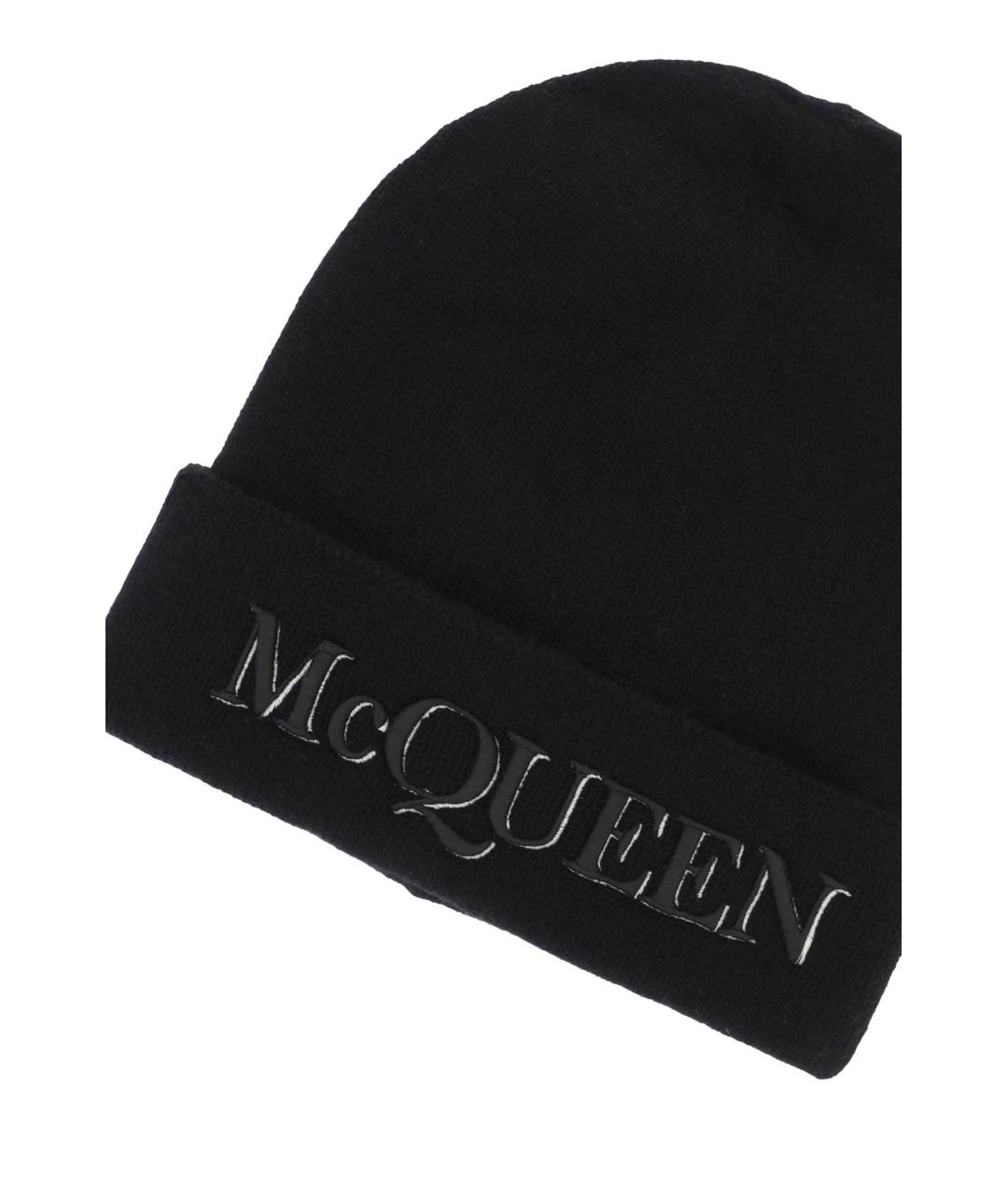 ALEXANDER MCQUEEN Черная кашемировая шапка, фото 4