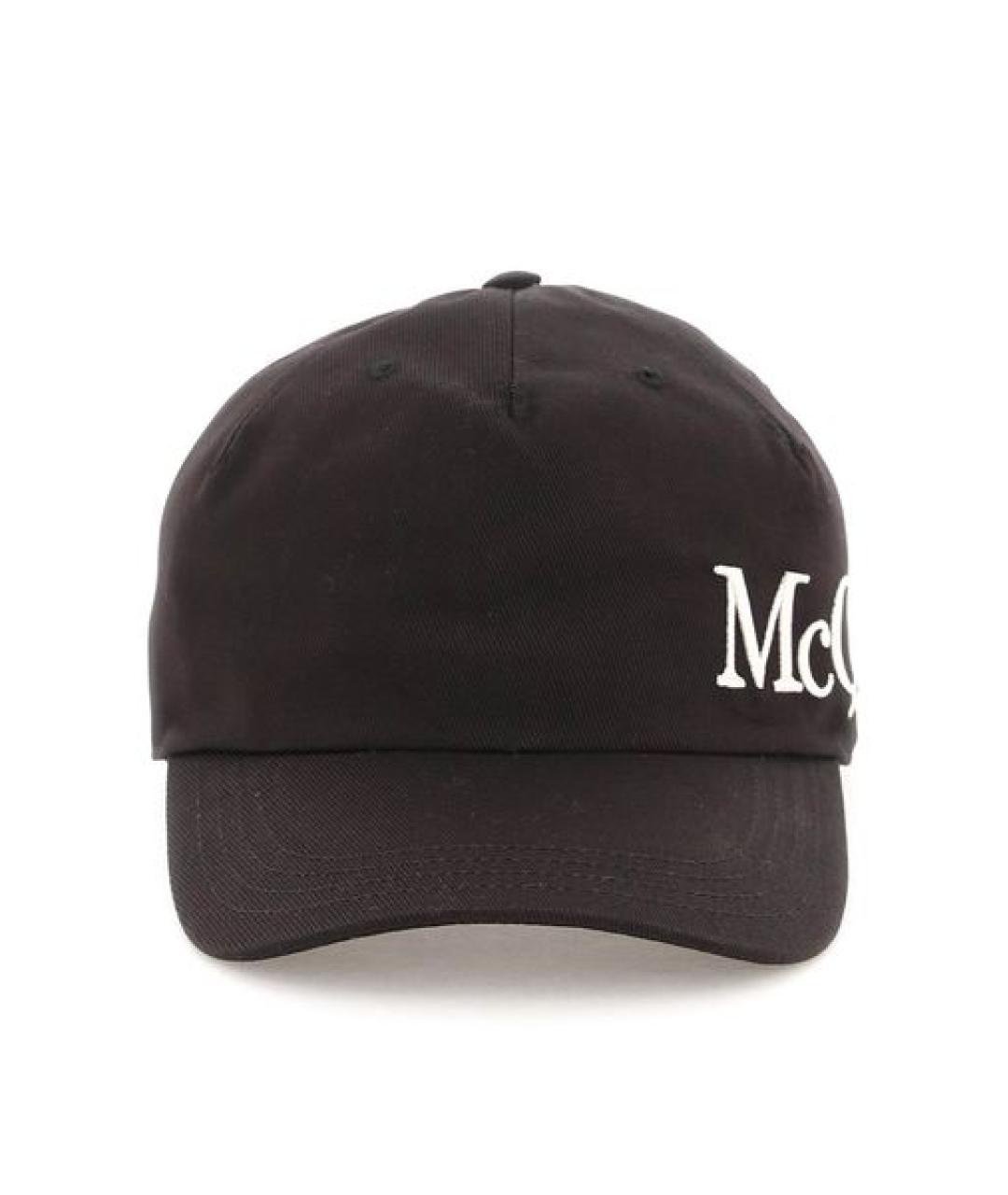 ALEXANDER MCQUEEN Черная хлопковая кепка, фото 1