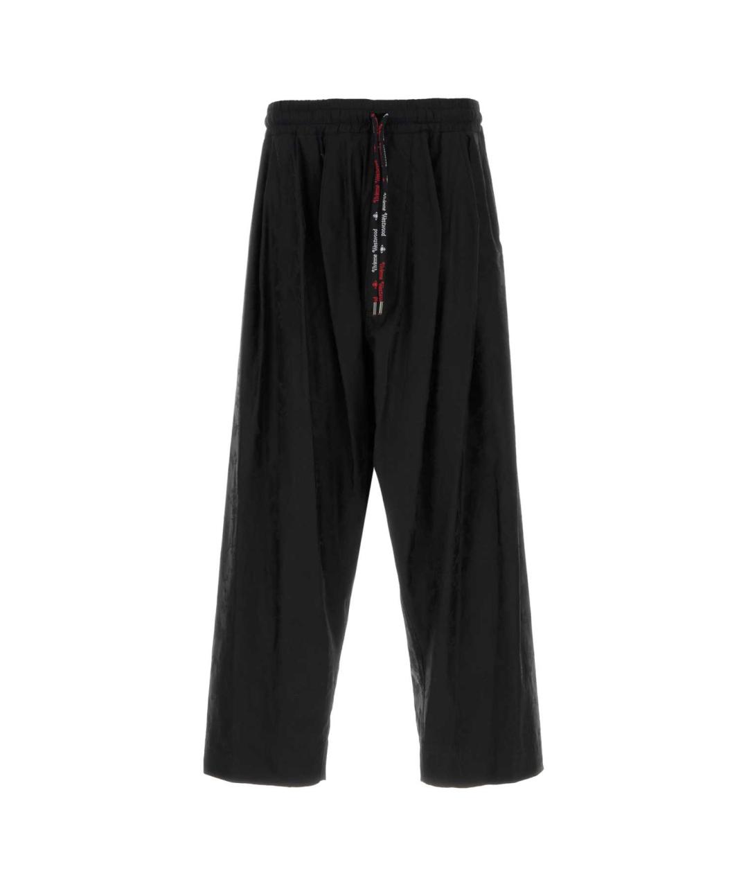 VIVIENNE WESTWOOD Черные хлопковые прямые брюки, фото 1