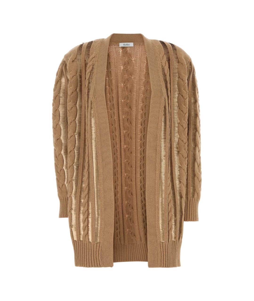 MAX MARA Бежевый кашемировый кардиган, фото 1