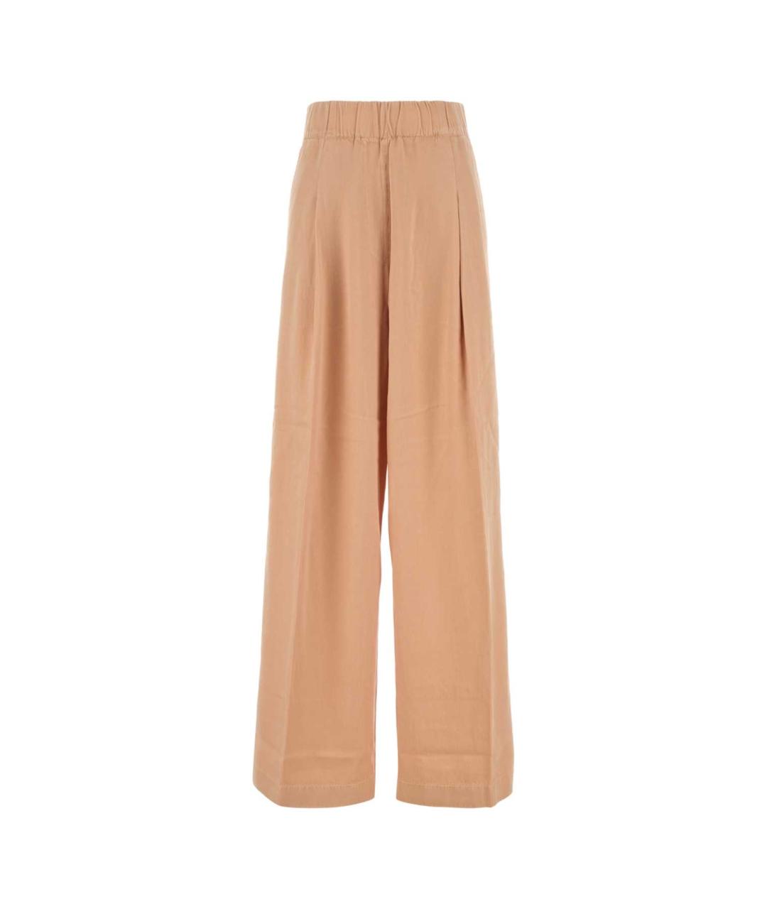 DRIES VAN NOTEN Бежевые хлопковые прямые брюки, фото 1