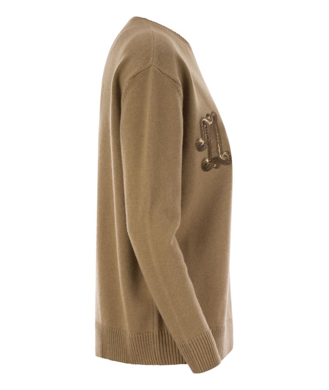 MAX MARA Бежевый кашемировый джемпер / свитер, фото 3