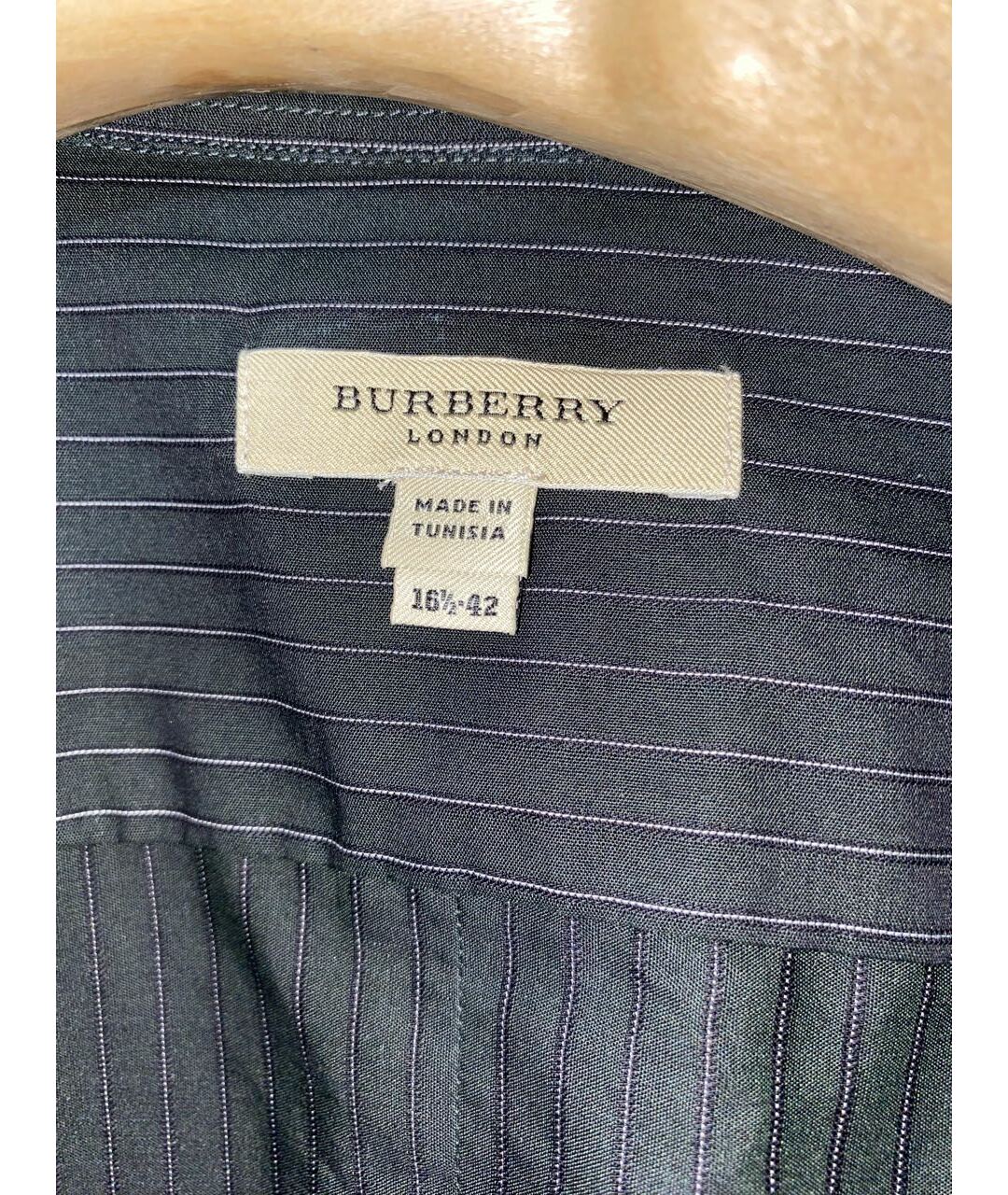 BURBERRY Антрацитовая хлопковая классическая рубашка, фото 4