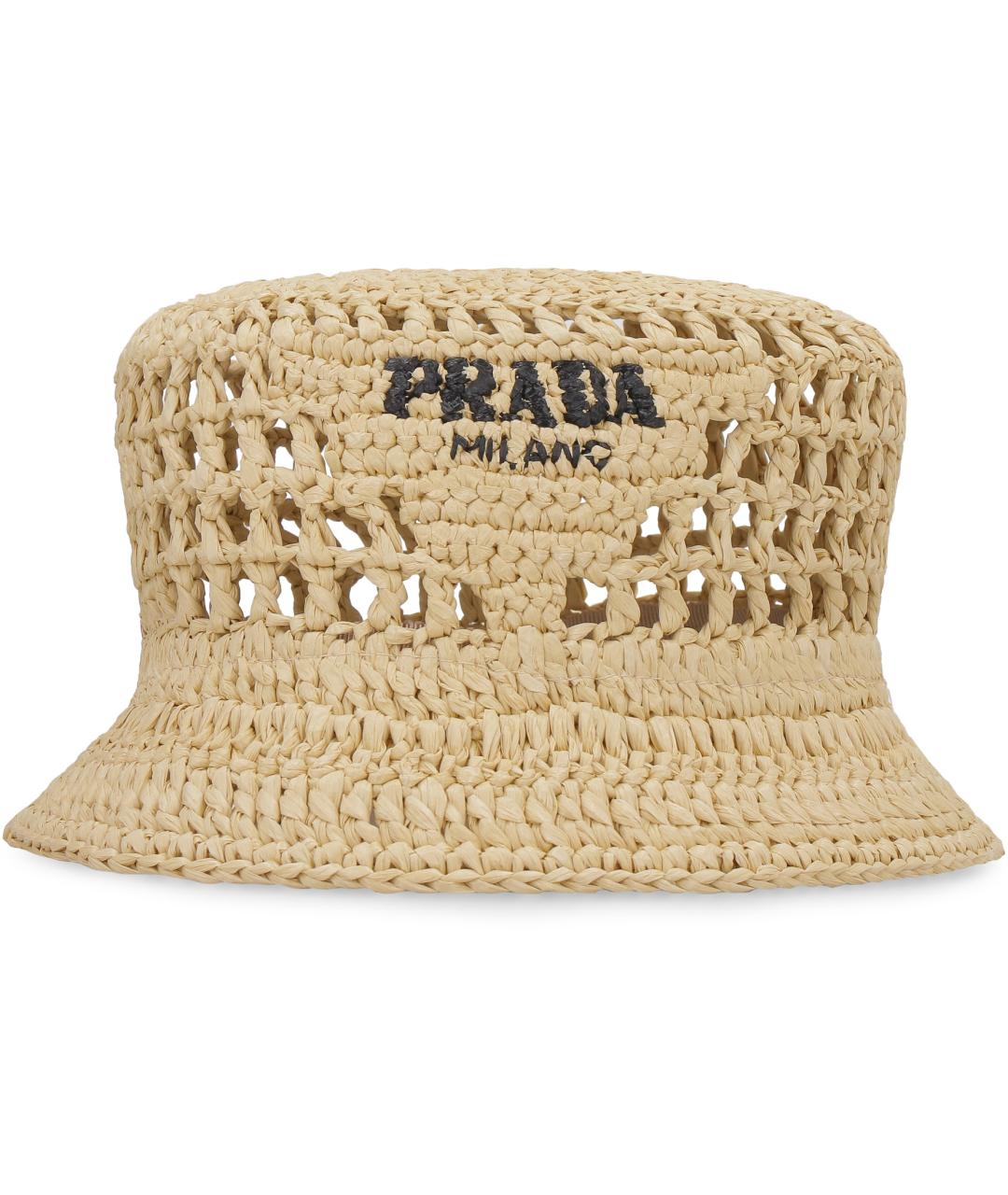 PRADA Бежевая соломенная панама, фото 2