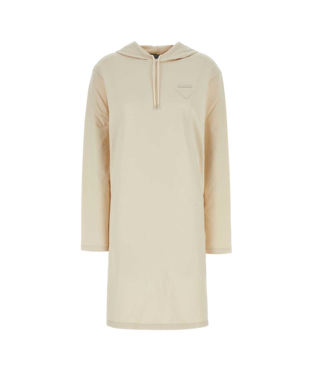 PRADA Бежевое хлопковое повседневное платье, фото 1