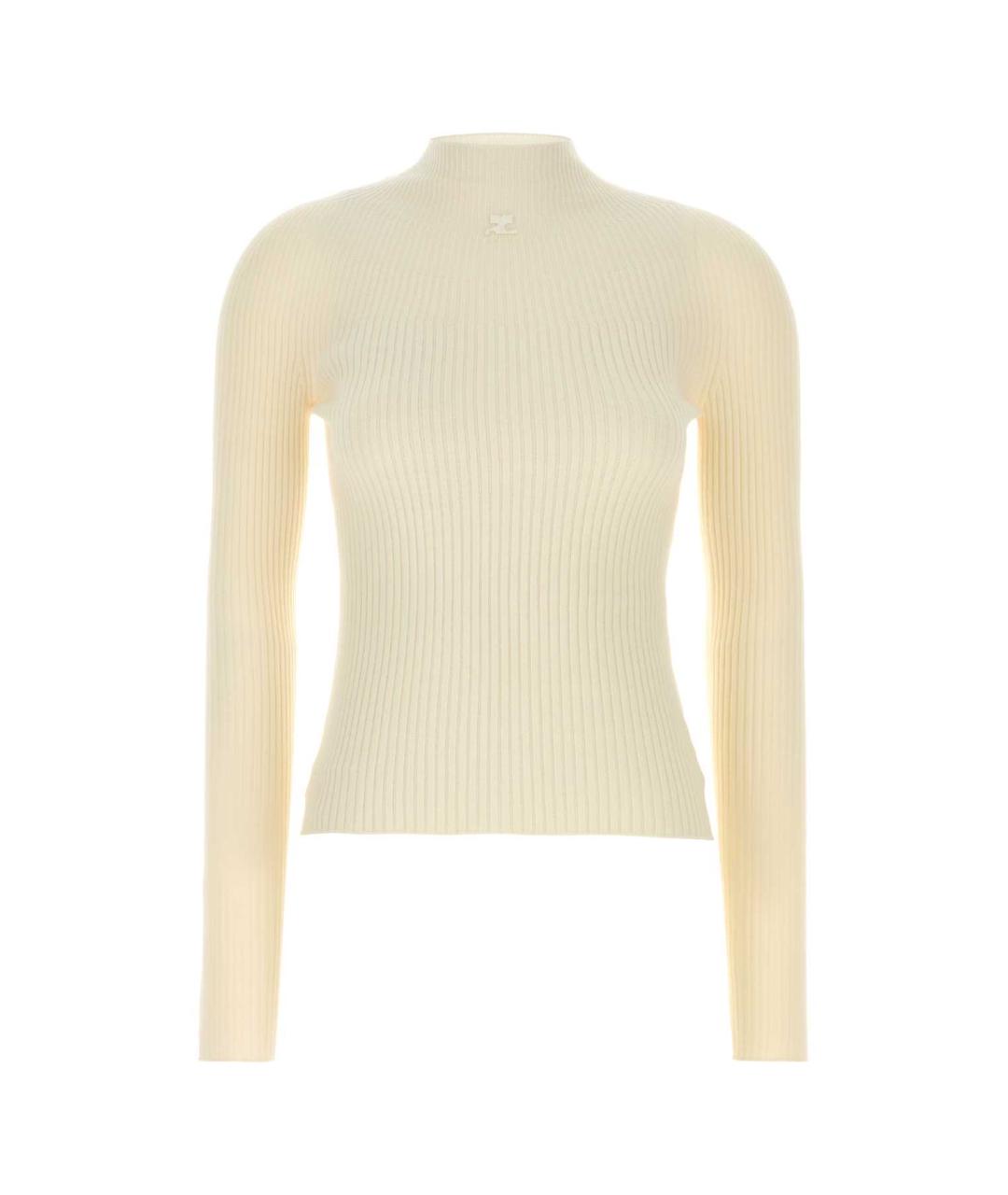 COURREGES Белый хлопковый джемпер / свитер, фото 1