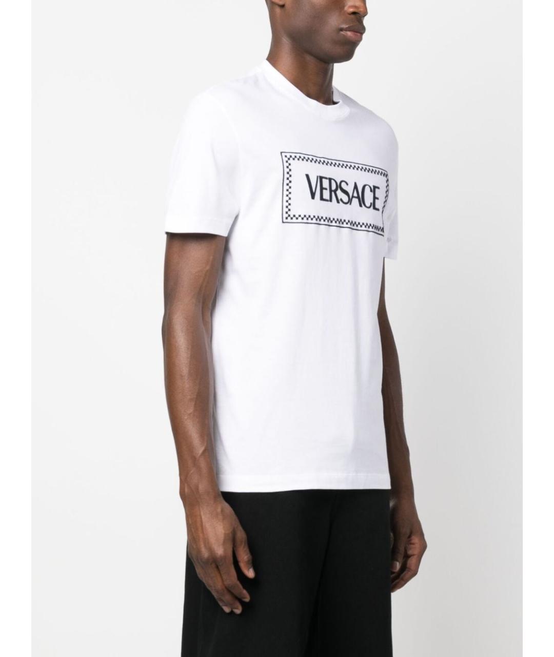VERSACE Белая хлопковая футболка, фото 3