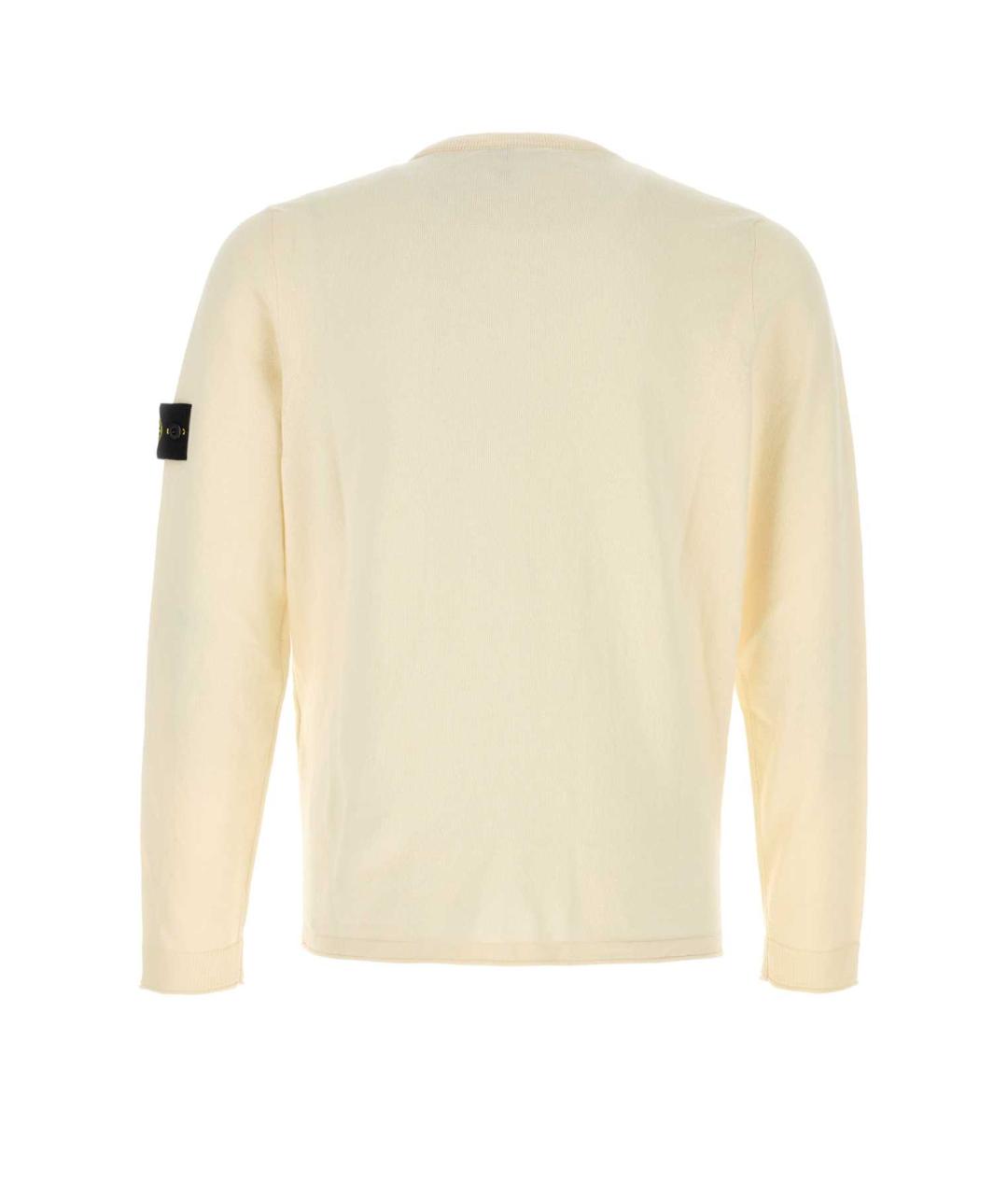 STONE ISLAND Бежевый хлопковый джемпер / свитер, фото 2